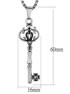TK1988 - High polished (no plating) Stainless Steel Necklace with No